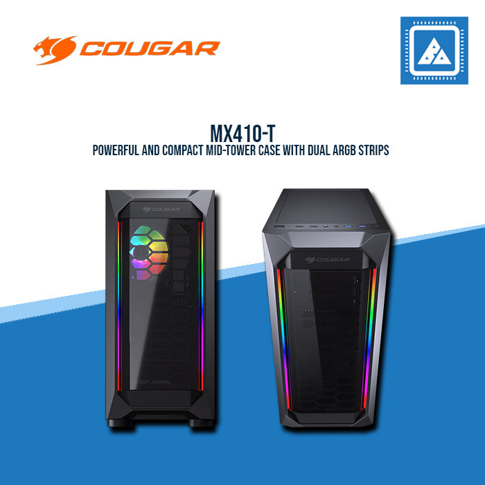 COUGAR CASE MX410-T / MID TOWER / Mini ITX / Micro ATX / ATX MOTHERBOARD TYPE TEMPERED GLASS COUGAR CASE MX410-T / MID TOWER / Mini ITX / Micro ATX / ATX MOTHERBOARD TYPE TEMPERED GLASS